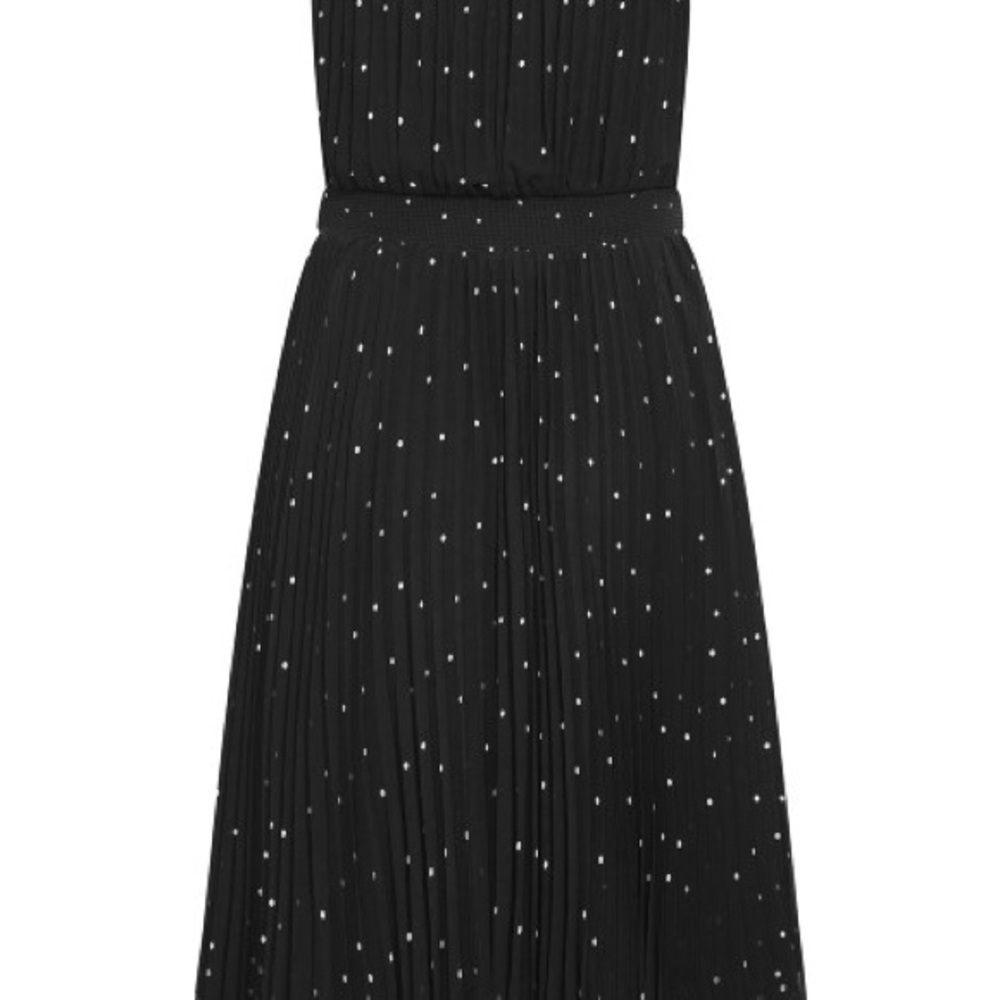 CityChic Miriam Pleated Dress with White Polka Dots